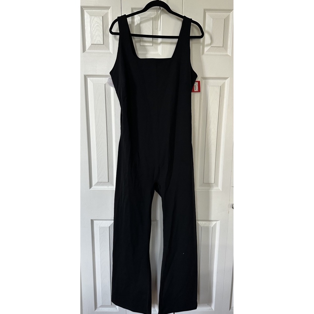 Spanx Womens Black Booty Boost Sleeveless One-Piece Jumpsuit Size 3X